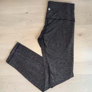 Lululemon Wunder Under High-Rise Heathered Herringbone Black Grey Leggings